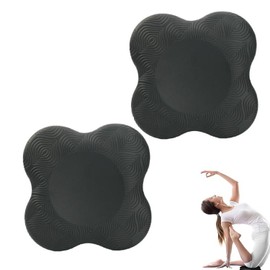 XINYUICEAN 2 Paquetes Rodilleras de Yoga, Almohadilla de Espuma Antideslizante para Yoga, Tapete de Yoga, Almohadillas Suaves de Yoga para, Para Rodillas, Codos, Muñecas, Manos, Yoga, Pilates(Negro)