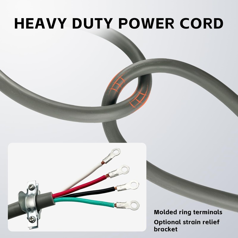 GREATIDE 4 Prong Dryer Cord, 6 Ft 10/4 SRDT, 30