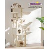 Gitelsnour Cat Tree, 64" Tall Wood Cat Tower for Indoor