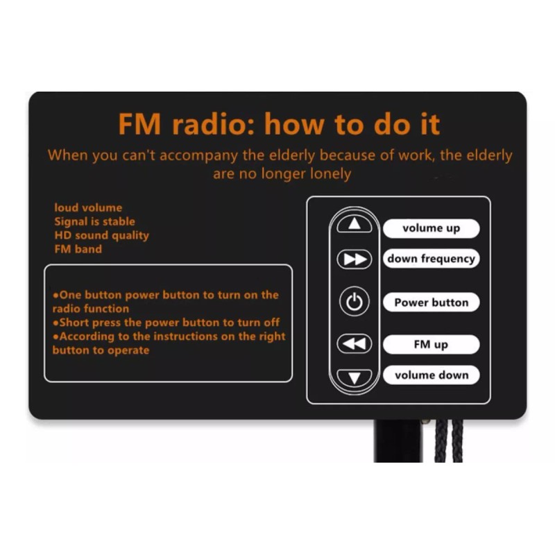 Buddy Bastón Walk Buddy Recargable Mp3 Alarma Sos Luz Led