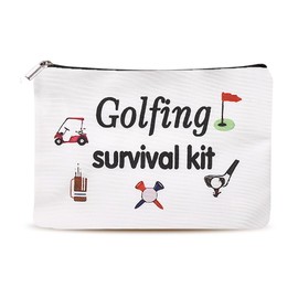Golf Gift for Golfer Wife Mom Daughter Golfing Survival Kit Makeup Bag for Wife Aunt Girlfriend Golfing Gifts for Women Daughter Niece Friends Golfer Cosmetic Bag for Women Golf Lover