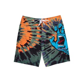 Santa Cruz Screaming Hand Boardshorts Costume Black Orange Green PE23, Black / Orange / Green