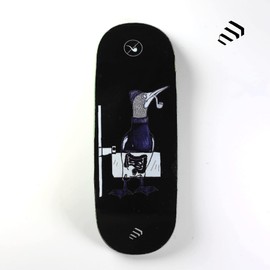 NOAHWOOD Wooden Fingerboard Complete (Noah Team 9.5S Short Nose Short Tail) Hand Mould Made(+34mm Prince Silvery Trucks)(+NW Handmade PRO Logo Wheels ii) (PSA/No Pipe)