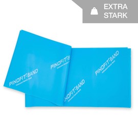 Pinofit Fitness Bands – Resistance Bands Individually or in Set – Stretch Band – Gym Band 2 m in Professional Quality – for Beginners and Experienced – Various Strengths – Made of Natural Latex, blue