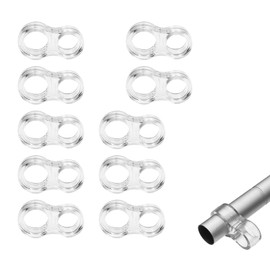 HUATEEN 10 Pcs Clear PVC Door Handle Protectors Universal Wall Bumpers Stops Door Hitting Wall Invisible Finger Guards for Bathroom/Office Doors Reusable Rubber Stopper for Indoor Handles