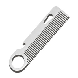 OULIGET Pocket Metal Comb,Portable Travel Stainless Steel Practical Comb,Multifunctional Male Beard Durable Combs,1Piece. Silver Tool Comb