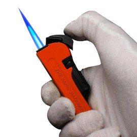 INSTR Creative Wrench Torch Lighter, Windproof Lighters, Jet Lighter, Lighters for Men, Flameless Lighter, Cool Adjustable Refillable Jet Torch Lighter for Outdoor Indoor(Without Butane) (Red)