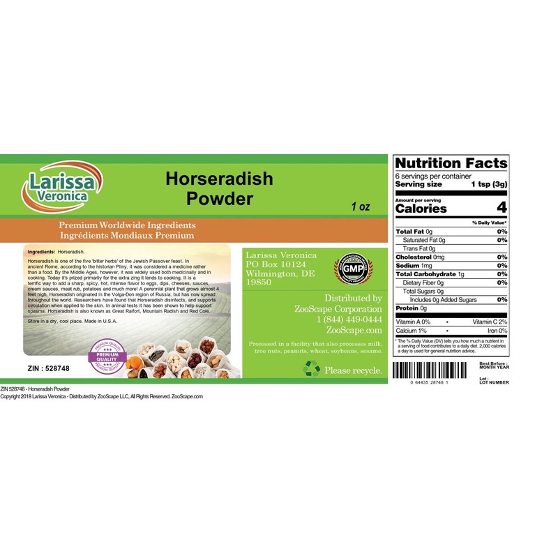 Horseradish Powder (1 oz, ZIN: 528748)