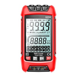 Digital Multimeter with 9999 Counts, KKnoon SZ02 Intelligent Current Meter, True RMS Auto Range, Measures Voltage, Continuity, Resistance for Electricians