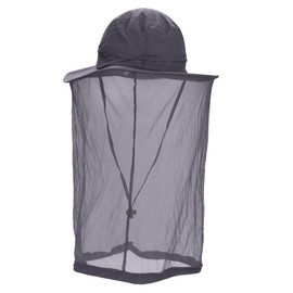 Mesh Fishing Hat Mosquito Head Net Hat Netting Bucket Hat Wide Brim Outdoor Sun Hat Quick Drying Hat Dark Gray