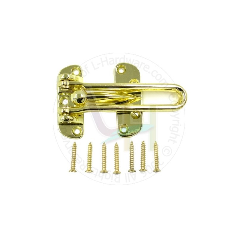 NuSet Door Guard in Polished Brass Finishing