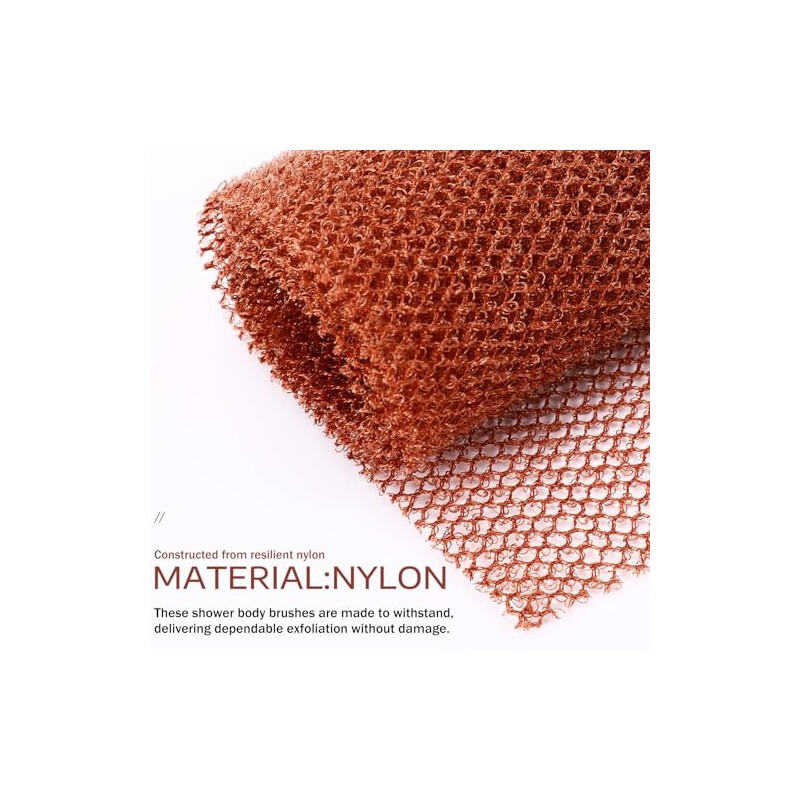 Esponja Corporal de Nylon Marrón para Espalda y Extremidades en