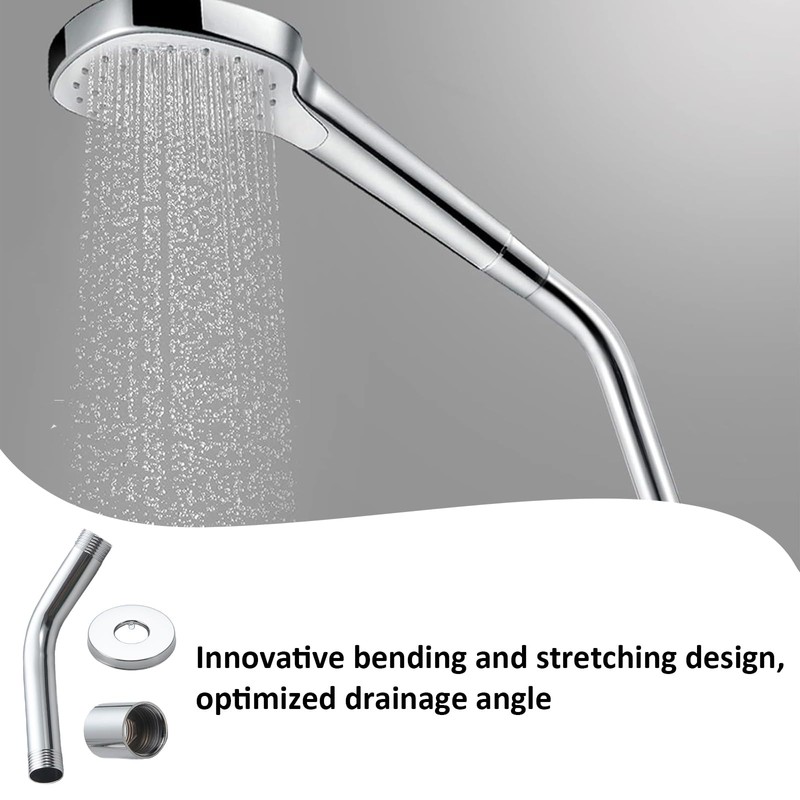 Oiieco Shower Head Extension Arm, Stainless Steel Handheld Shower Extension