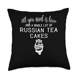 Russian Tea Cakes Gift for Baked Goods Lovers! Throw Pillow