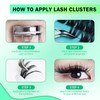 Bodermincer 120 Clusters 10mm+12mm/12mm+14mm/14mm+16mm Mixed Wide Cluster False Eyelash Individual