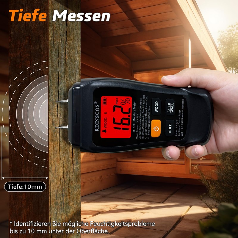 Moisture Meter Pin Type Wood Moisture Meter Masonry with Colour