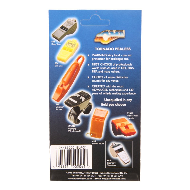 ACME ACMT2000 Referee Whistle (Large) Black (BK)