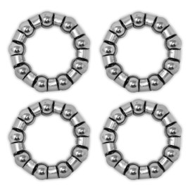 IBK Gabbietta a Sfere per Movimento Centrale 1/4" Bici, 4 Pezzi, Cuscinetto a Sfera per Biciclette, 4X Cuscinetti Gabbia Rotazione a 9 Sfere