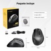 TERPORT F50 Mouse Vertical Inalámbrico, Mouse Ergonómico con 3 Modos