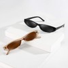 Dollger Retro Rectangle Sunglasses for Women Small Clout Goggles Fashion