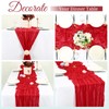 6 Pack Red Cheesecloth Table Runner, 10Ft Boho Gauze Table