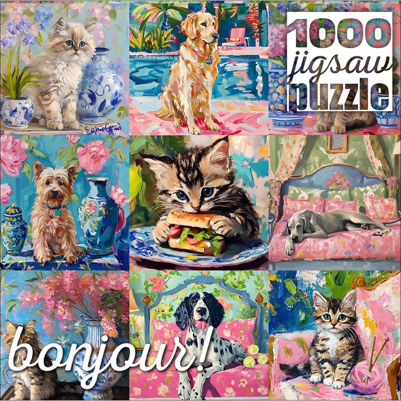 Buffalo Games - Bonjour - Sophie Clima - Cats and