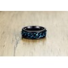 PAURO Men's Stainless Steel Europe America Blue Chain Rotatable Black