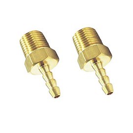 Metalwork 1/8" Barb to 1/4" Male NPT Adapter Brass Hose Barbed Connector Fitting 2pcs