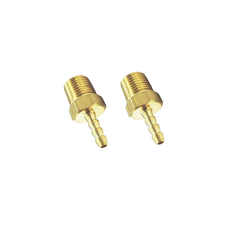 Metalwork 1/8" Barb to 1/4" Male NPT Adapter Brass Hose