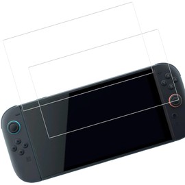 KPNS Glass Film for Switch 2 (2 Sheets) Glass Film, Made with Nihon Asahi Glass Material, Full Surface Protective Film, Tempered Glass, Film Protective Film