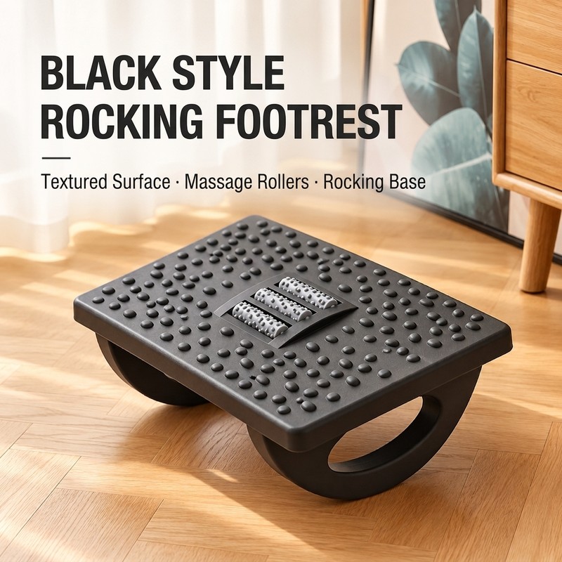 Ergonomic Rocking Footrest for Under Desk Use – Textured Massage
