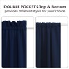 Aquazolax French Door Curtains Drapes - Readymade Solid Blackout Glass