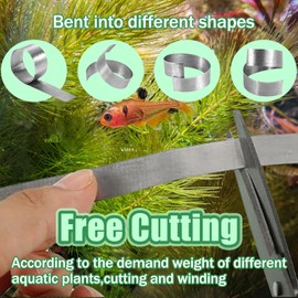 VPB Bendable aquarium plant weights,Metal aquarium plant holder weight anchor,Reinforcing weights for ponds, afloating plants for aquarium and aquarium plants,Prevent floating(33pcs)