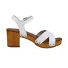 CUSHIONAIRE Women's Slate Faux Wood Sandal +Memory Foam & LiteSole