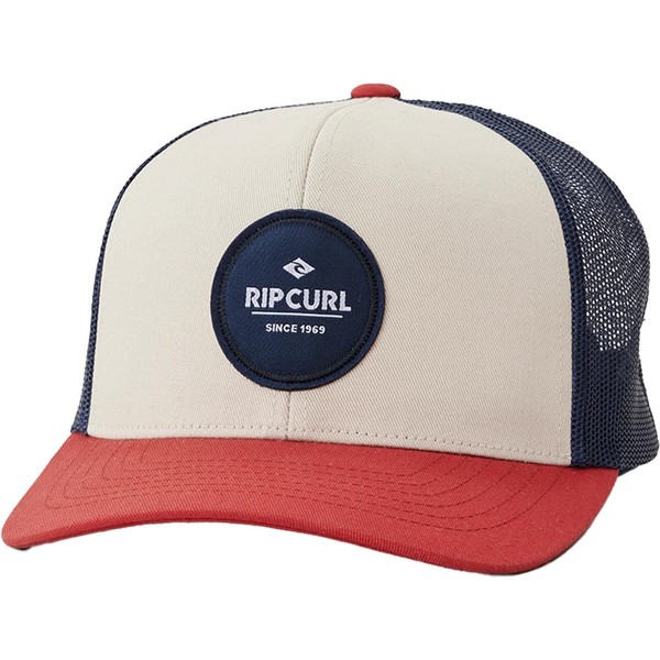 RIP CURL Men's Routine Curve Trucker Baseball Cap Hat White