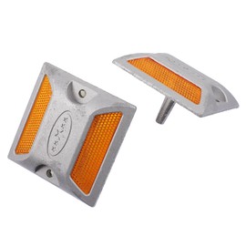 POPETPOP 2pcs Reflective Driveway Markers Aluminum Roadside Emergency Reflectors for Enhanced Visibility Weatherproof Road Markers for Safe Navigation and Security at Night