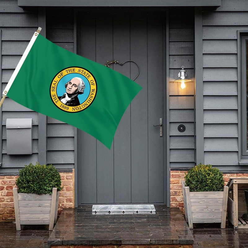 Washington Flag 2x3Ft Double Sided Heavy Duty 3 Ply Durable