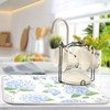 Blue Hydrangea Flowers Dish Drying Mat for Kitchen Counter Large
