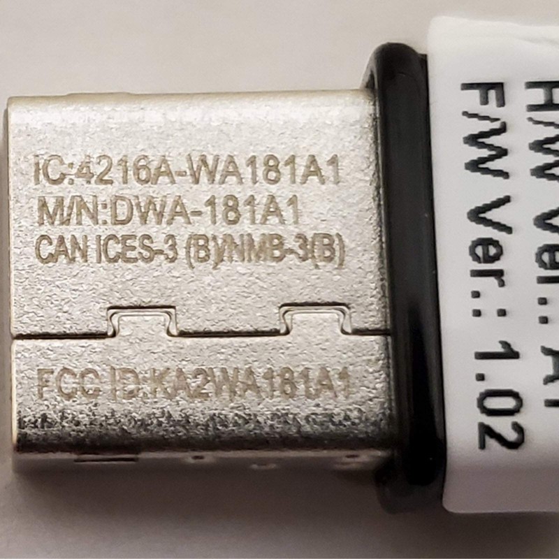 D-Link AC1300 MU-MIMO Wi-Fi Nano USB Adapter, Ultra-Mini (20.2mm x