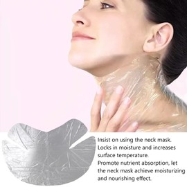 100 Stück Einweg Nacken Anti Falten Wickeln Maske, Nacken Straffende Maske, Reduzieren Sie Falten, Pflegende, Aufhellende