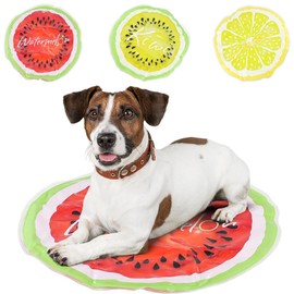Dog Cooling Mat Self-Cooling Gel Pad with Fruit Design Pet Cooling Pad Kennel Crate Sleeping Mattress Summer Heat Relief Durable and Easy to Clean