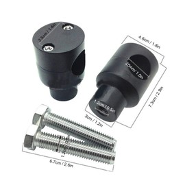 Universal Circular Handlebar Riser Mount Bracket Motorcycle Parts 25 mm/1.0 Inch (Black 25 mm)