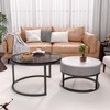 Jerry & Maggie Ø 27.5" Tempered Glass Coffee Tables for