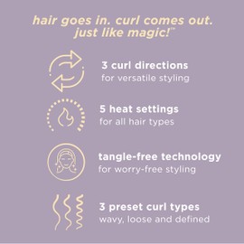 INFINITIPRO BY CONAIR Curl Secret Automatic Curling Iron - 3/4-inch Barrel - Hair Curler for All Hair Types and Lengths - Dual Voltage for Worldwide Travel