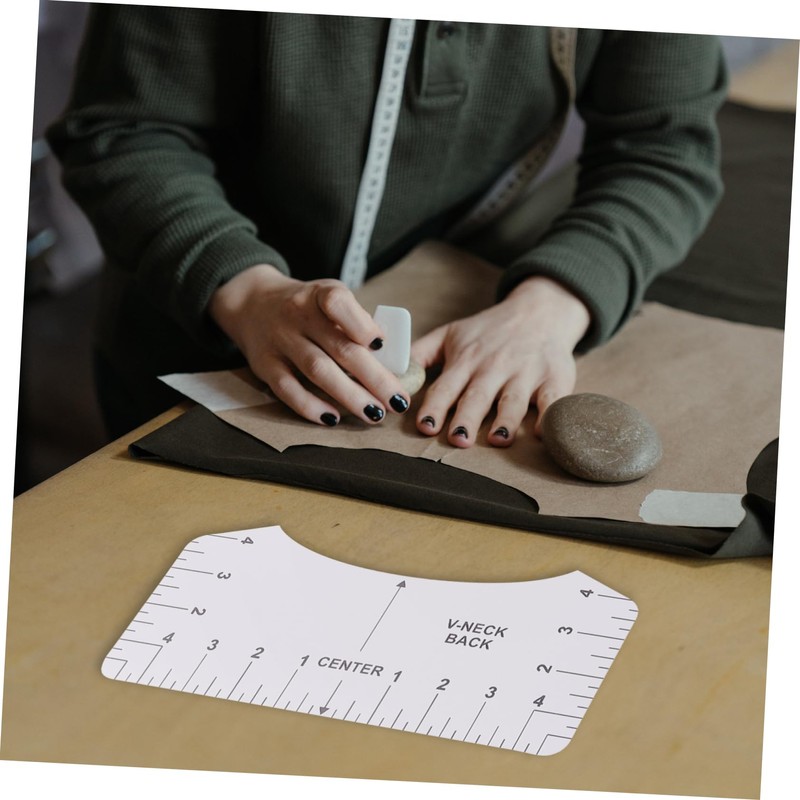 SHINEOFI 8Pcs Shirt Ruler Guide Precise Neck Measurement for DIY