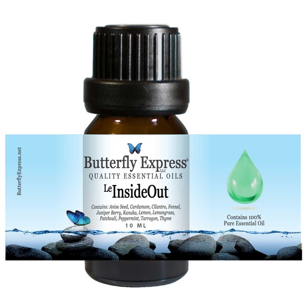Le InsideOut Essential Oil Blend 10ml - 100% Pure - by Butterfly Express