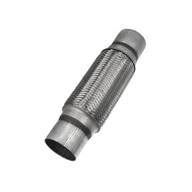 REPAIROCK 2.5"x8"x12" Car Exhaust Flexible Pipe Tubing Universal Exhaust Joint with Welding Extension Pipe Stainless Steel Silver Tone Auto Replacement Parts