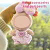 Doll Plush Clothes Set, Doll Pink Outfits Hair accessories, Cute