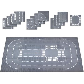 Hayder 12 PCS Road Base Plate for Building, 10" x 10" Baseplates for City Set, Compatible with All Major Brands