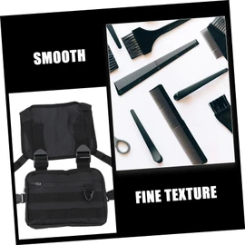 Healeved Scissor Organizer Hairdressing Tool Storage Bag for Barbers and Stylists Versatile Black Waist Bag for Scissors Combs and Brushes Durable and Spacious Design